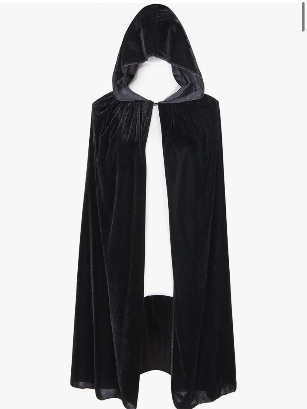 🎃🔥 NWT DOSE black velvet hooded unisex custom cape one size